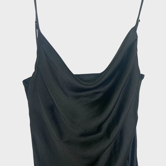 Zara Black Satin Cami Slip Dress - Picture 9 of 14